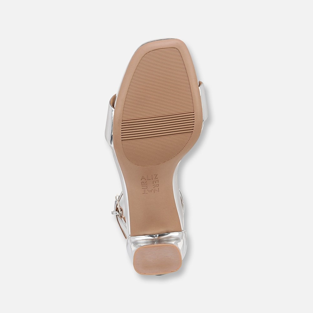 Naturalizer Joy Dress Sandal - Silver Faux Leather Naturalizer Joy Dress Sandal - Silver Faux Leather