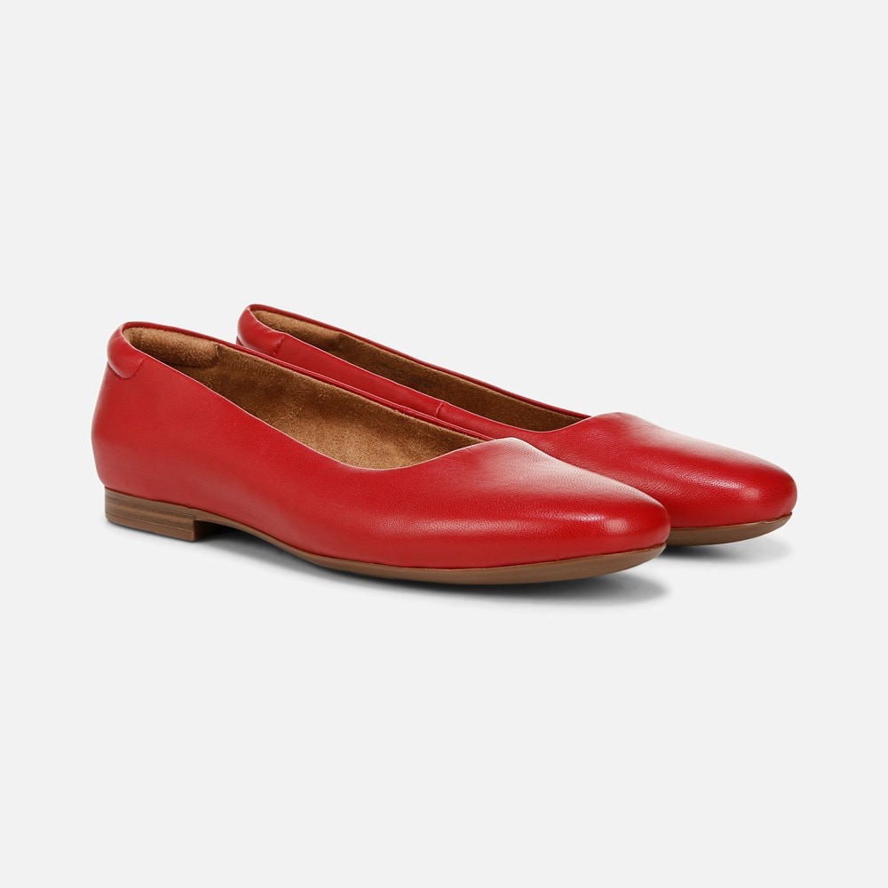 Naturalizer Kelly Ballet Flat - Crimson Red Leather Naturalizer Kelly Ballet Flat - Crimson Red Leather