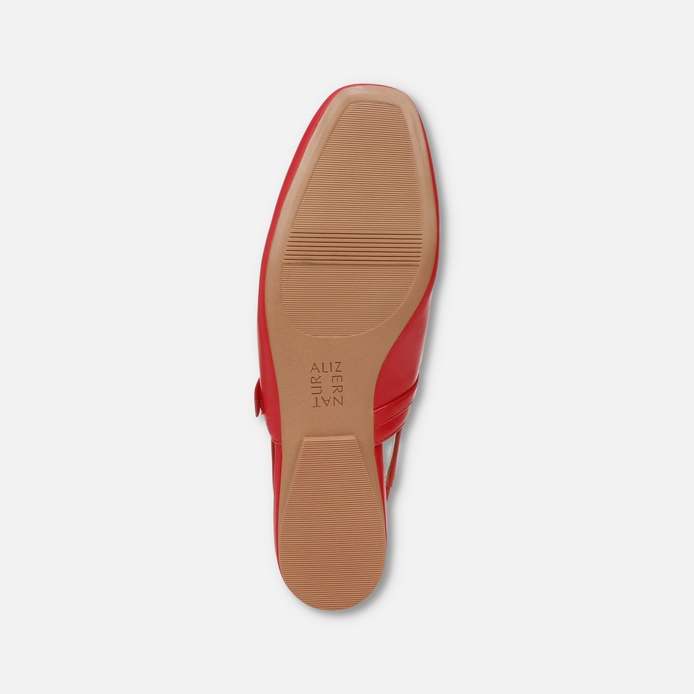 Naturalizer Connie Mary Jane Slingback Flat - Crantini Red Leather Naturalizer Connie Mary Jane Slingback Flat - Crantini Red Leather