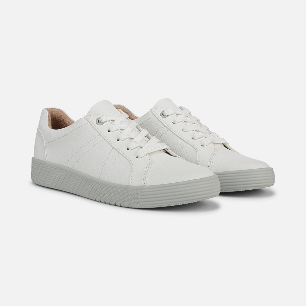 Naturalizer SOUL Neela Sneaker - White / Mist Grey Faux Leather Naturalizer SOUL Neela Sneaker - White / Mist Grey Faux Leather