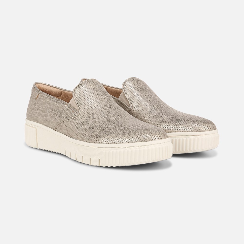 Naturalizer Soul Tia Slip On Sneaker - Porcelain Metallic Synthetic Naturalizer Soul Tia Slip On Sneaker - Porcelain Metallic Synthetic