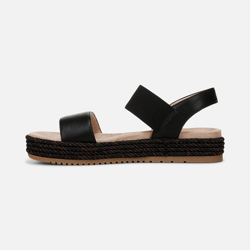 Naturalizer SOUL Diana Strappy Sandal - Black Faux Leather Naturalizer SOUL Diana Strappy Sandal - Black Faux Leather