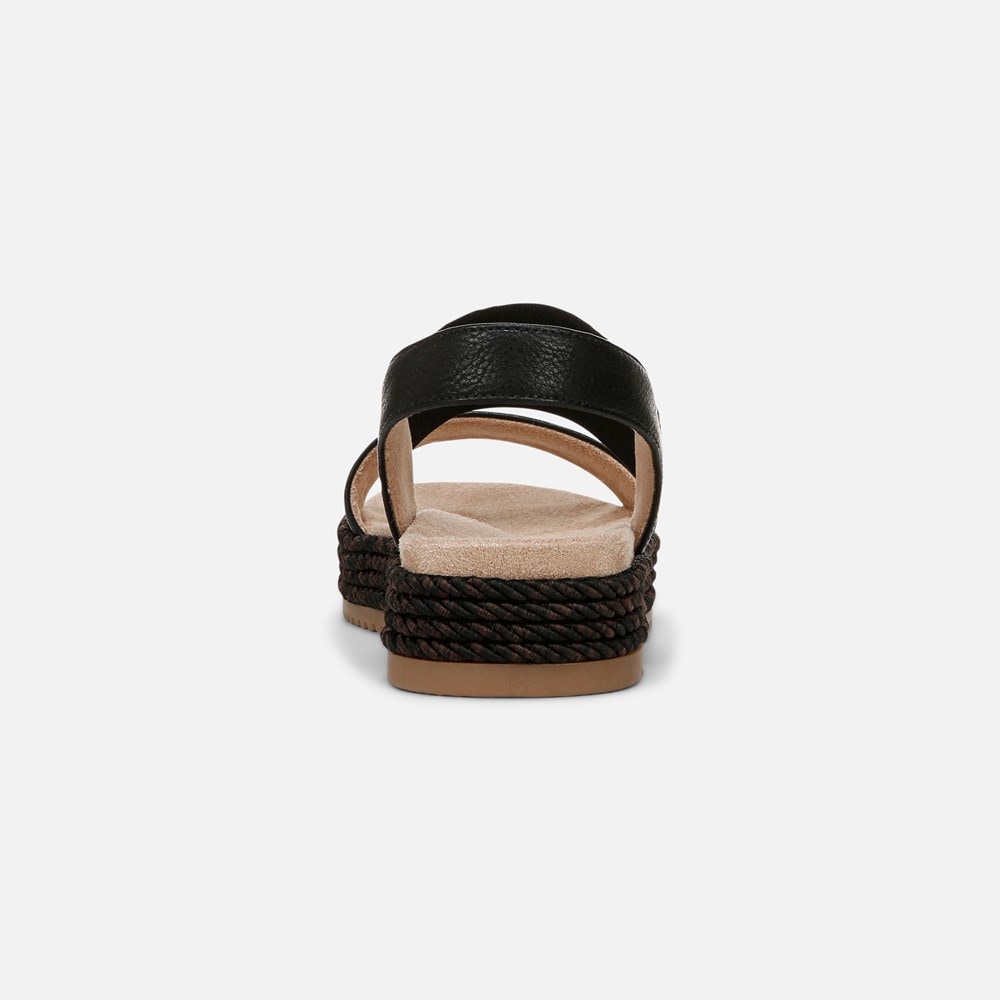 Naturalizer SOUL Diana Strappy Sandal - Black Faux Leather Naturalizer SOUL Diana Strappy Sandal - Black Faux Leather