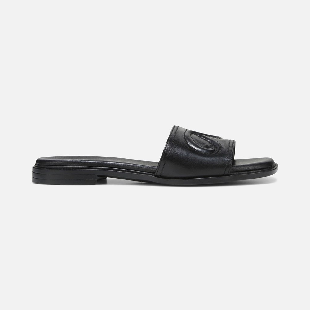 Naturalizer Genevieve Slide Sandal - Black Leather Naturalizer Genevieve Slide Sandal - Black Leather