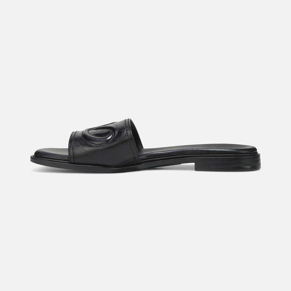 Naturalizer Genevieve Slide Sandal - Black Leather Naturalizer Genevieve Slide Sandal - Black Leather