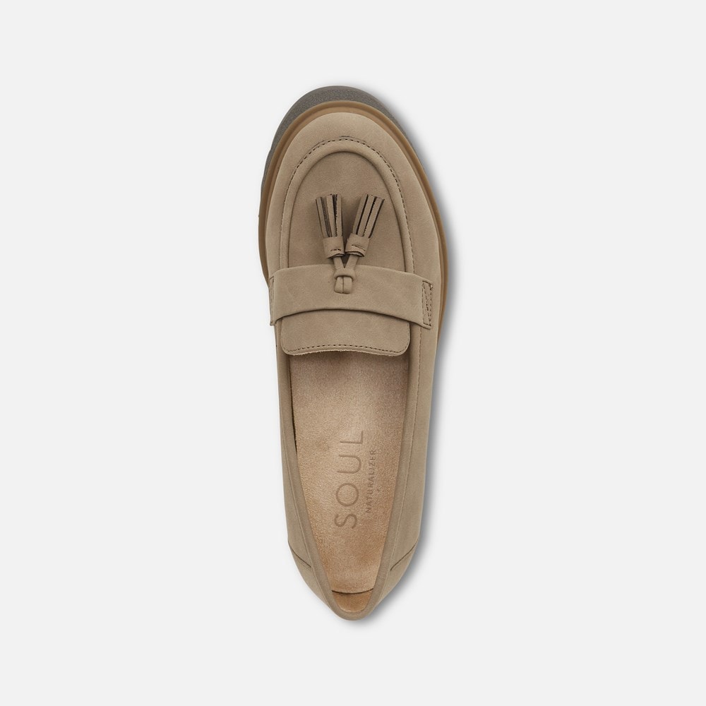 Naturalizer SOUL Josie Lug Loafer - Mushroom Grey Synthetic
