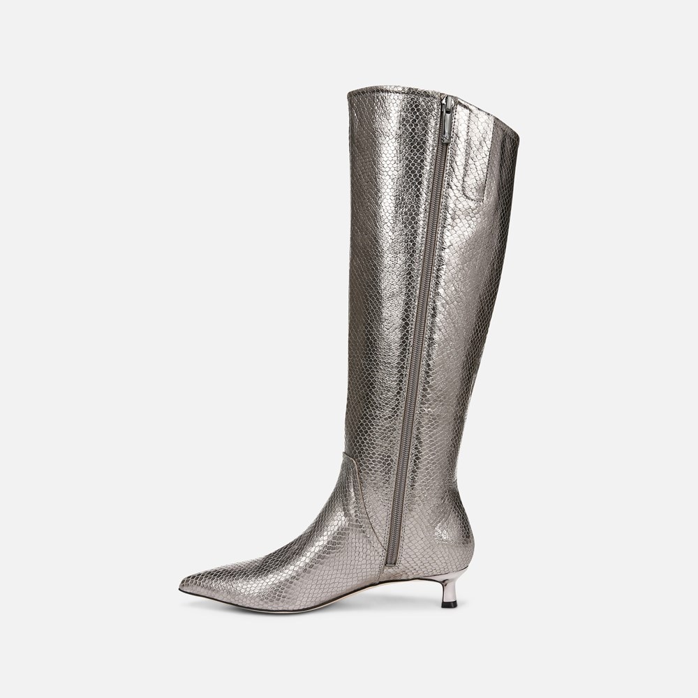 Naturalizer 27 Edit Nikita Knee High Boot - Silver Leather Naturalizer 27 Edit Nikita Knee High Boot - Silver Leather