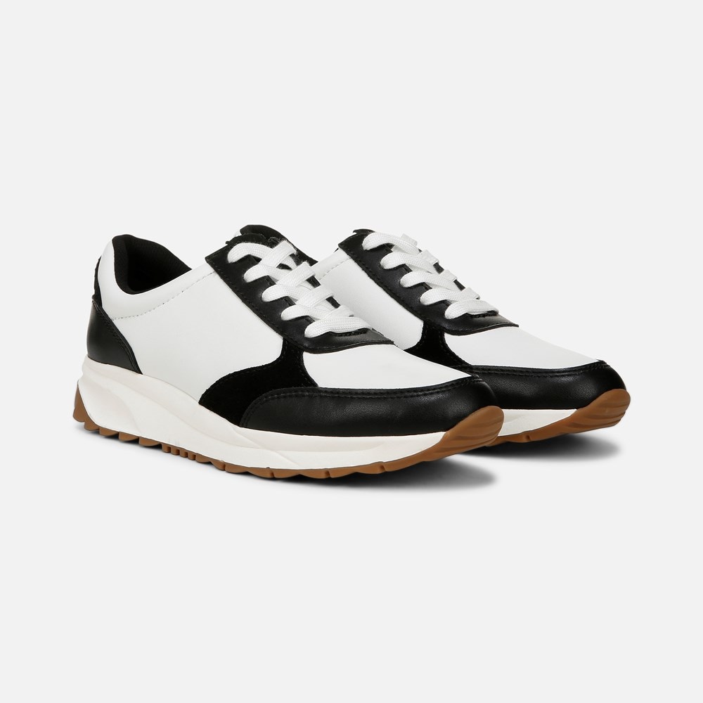 Naturalizer Shay Lace Up Sneaker - Warm White / Black Leather Naturalizer Shay Lace Up Sneaker - Warm White / Black Leather