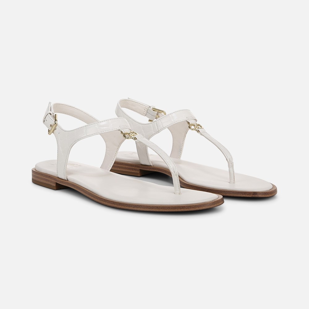 Naturalizer Lizzi Sandal - Warm White Faux Croco Leather