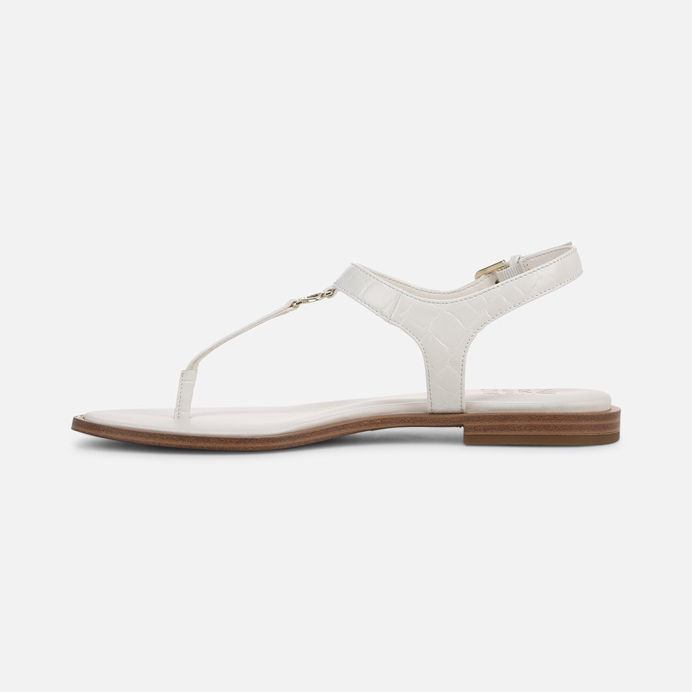 Naturalizer Lizzi Sandal - Warm White Faux Croco Leather Naturalizer Lizzi Sandal - Warm White Faux Croco Leather
