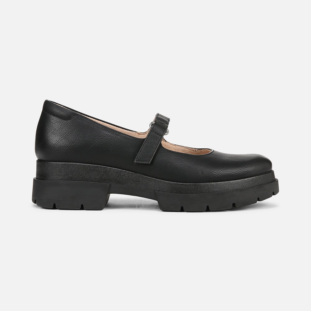 Naturalizer SOUL Olivet Mary Jane Lug Flat - Black Faux Leather Naturalizer SOUL Olivet Mary Jane Lug Flat - Black Faux Leather