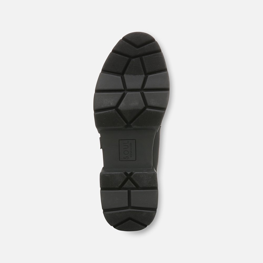 Naturalizer SOUL Olivet Mary Jane Lug Flat - Black Faux Leather Naturalizer SOUL Olivet Mary Jane Lug Flat - Black Faux Leather