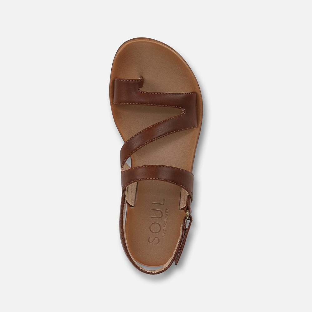 Naturalizer Soul Shakina Sandal - Toffee Brown Faux Leather Naturalizer Soul Shakina Sandal - Toffee Brown Faux Leather