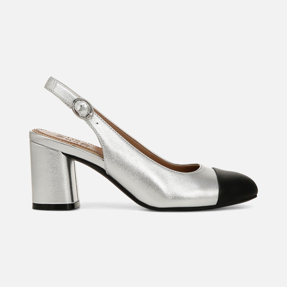 Naturalizer Sophie Slingback Pump - Sliver Leather Naturalizer Sophie Slingback Pump - Sliver Leather