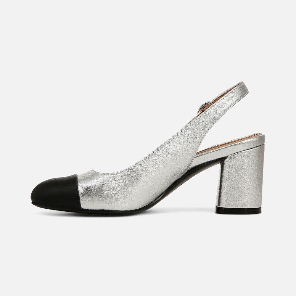 Naturalizer Sophie Slingback Pump - Sliver Leather Naturalizer Sophie Slingback Pump - Sliver Leather