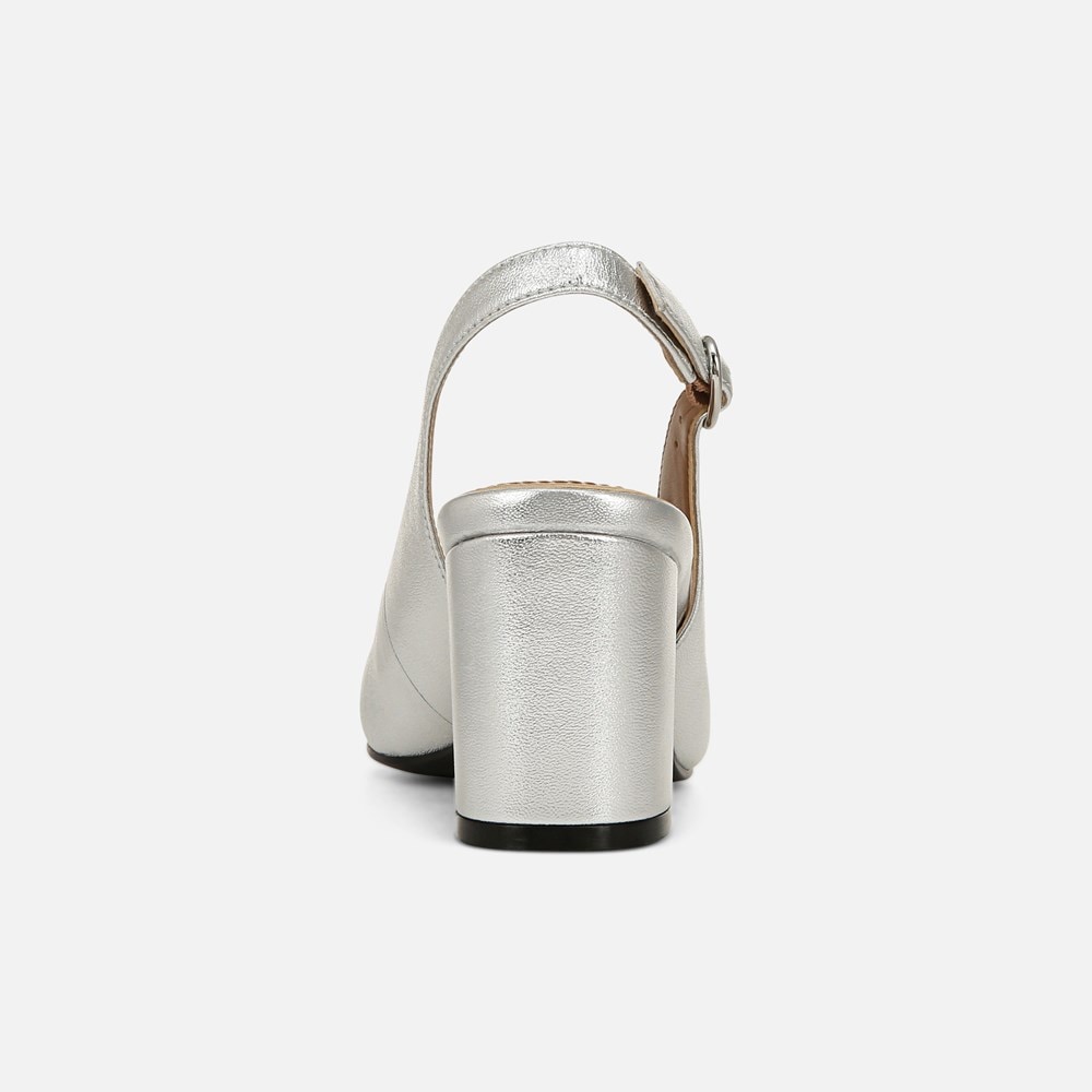 Naturalizer Sophie Slingback Pump - Sliver Leather Naturalizer Sophie Slingback Pump - Sliver Leather