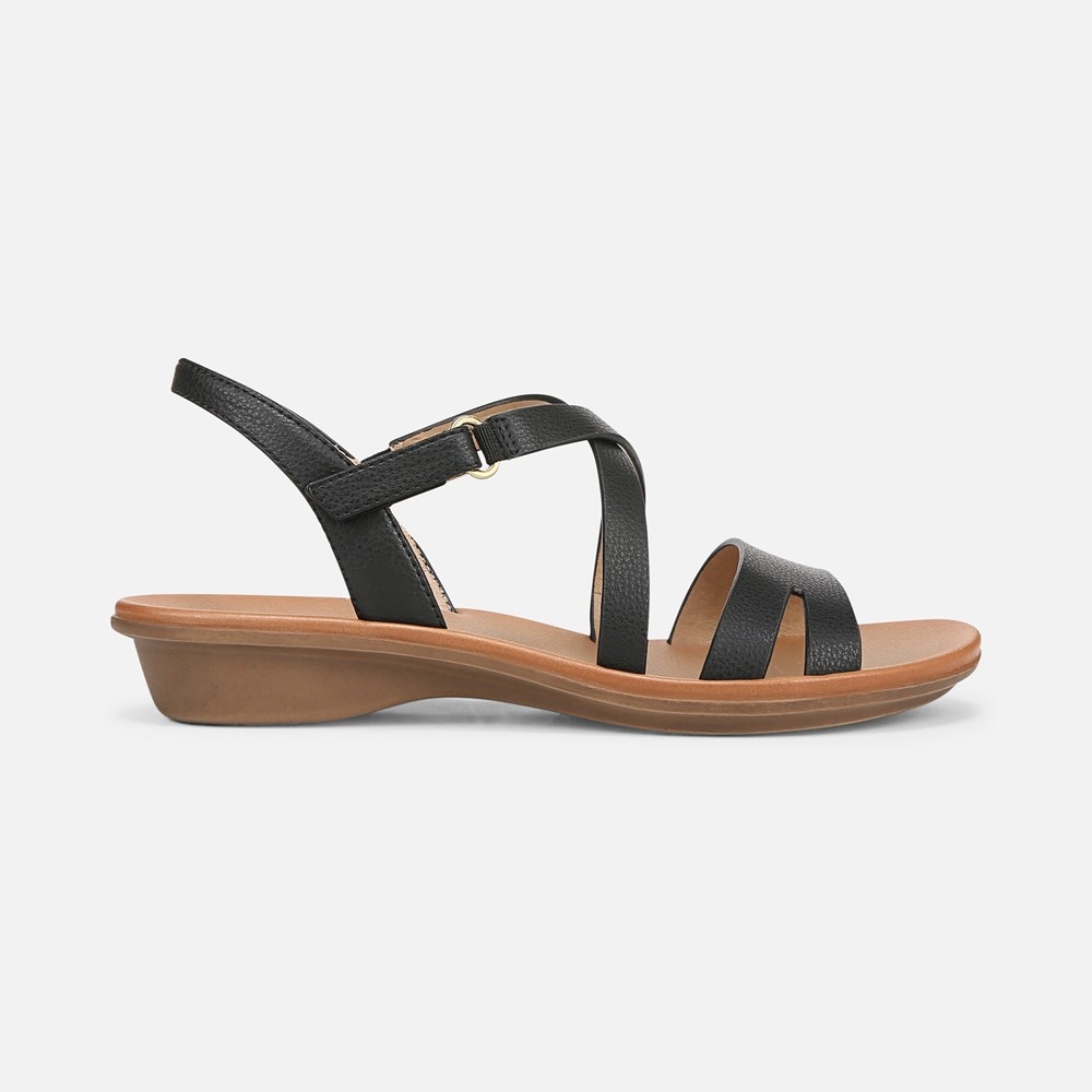 Naturalizer SOUL Shenna Sandal - Black Faux Leather Naturalizer SOUL Shenna Sandal - Black Faux Leather