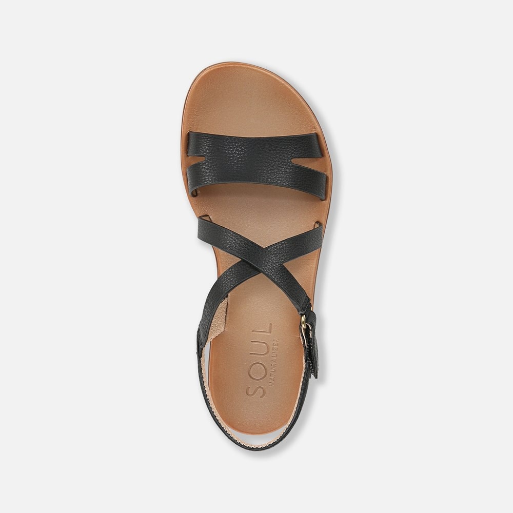 Naturalizer SOUL Shenna Sandal - Black Faux Leather Naturalizer SOUL Shenna Sandal - Black Faux Leather