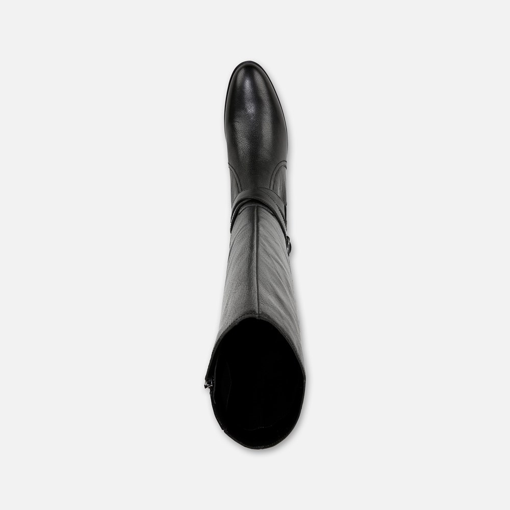 Naturalizer Rena 2 Riding Boot - Black Leather Naturalizer Rena 2 Riding Boot - Black Leather