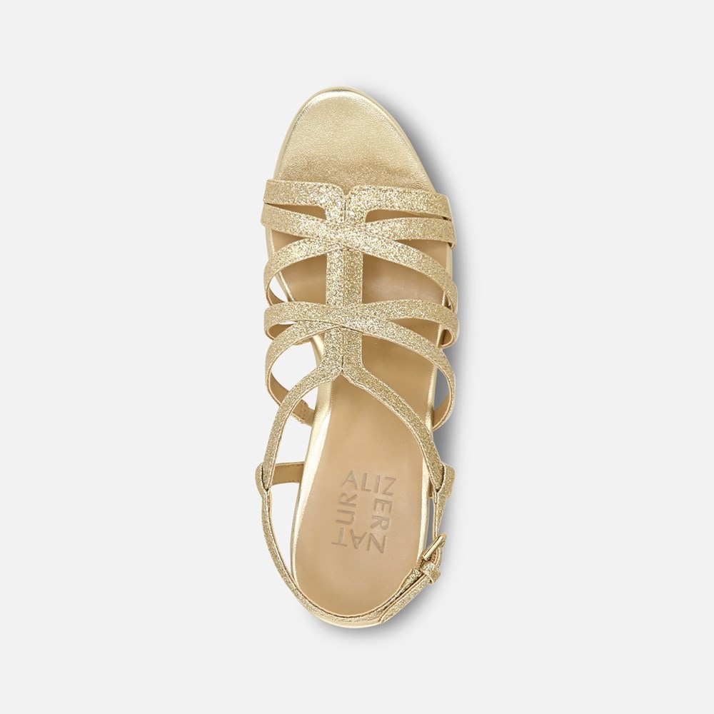 Naturalizer Baylor Dress Sandal - Gold Glitter Synthetic Naturalizer Baylor Dress Sandal - Gold Glitter Synthetic