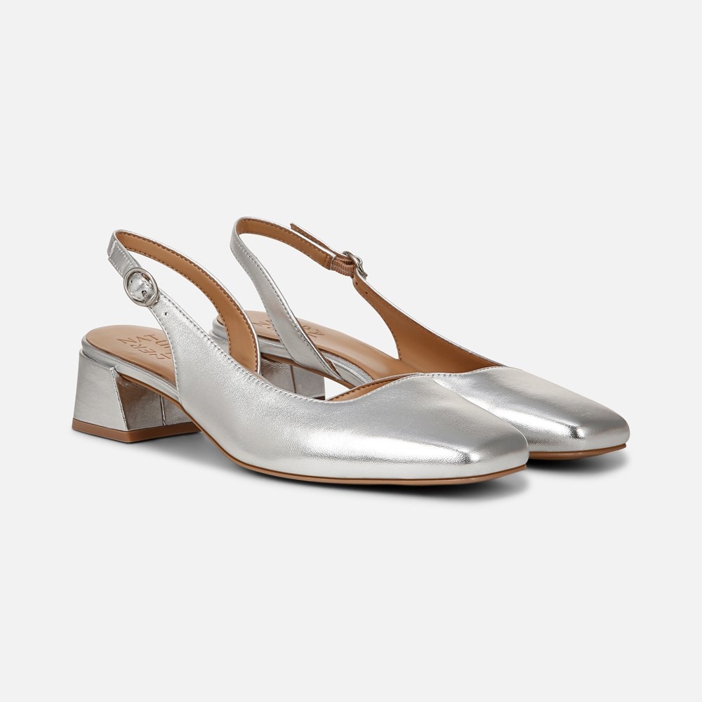 Naturalizer Jayla Slingback Pump - Silver Leather