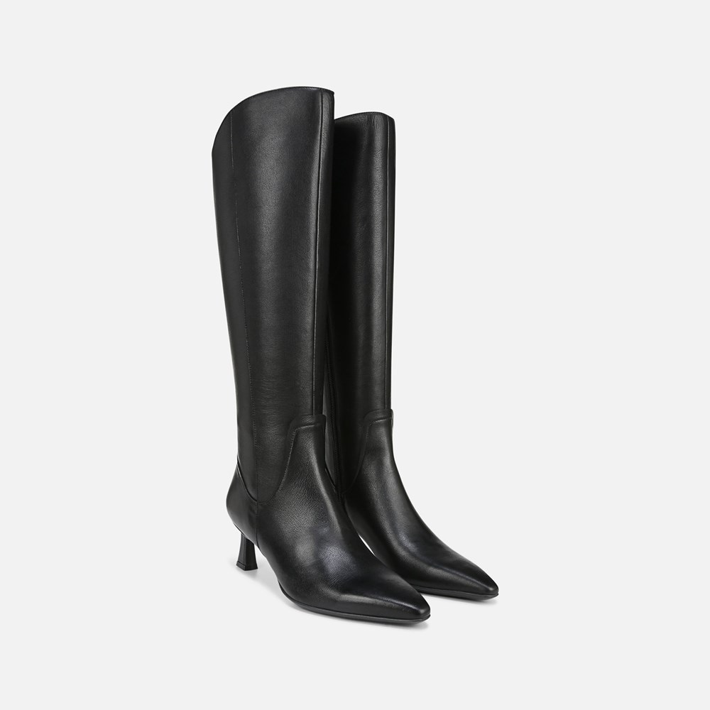 Naturalizer Deesha Extra Wide Calf Knee High Boot - Black Leather Naturalizer Deesha Extra Wide Calf Knee High Boot - Black Leather