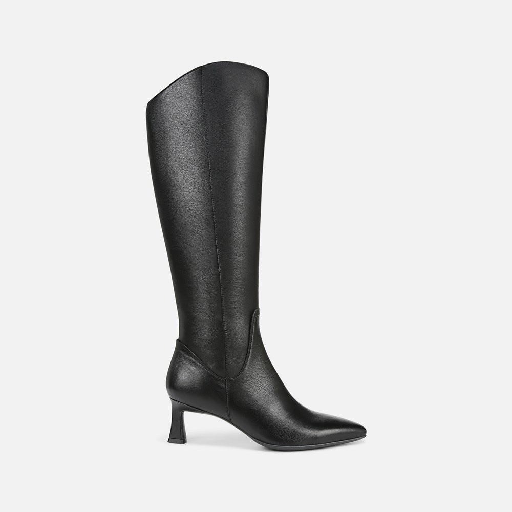Naturalizer Deesha Extra Wide Calf Knee High Boot - Black Leather Naturalizer Deesha Extra Wide Calf Knee High Boot - Black Leather