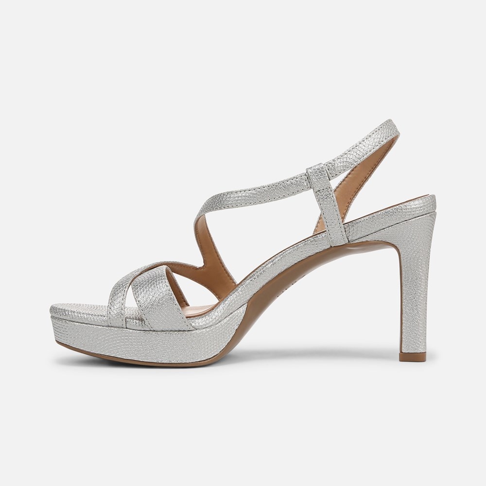 Naturalizer Abby Dress Sandal - Silver Faux Leather Naturalizer Abby Dress Sandal - Silver Faux Leather