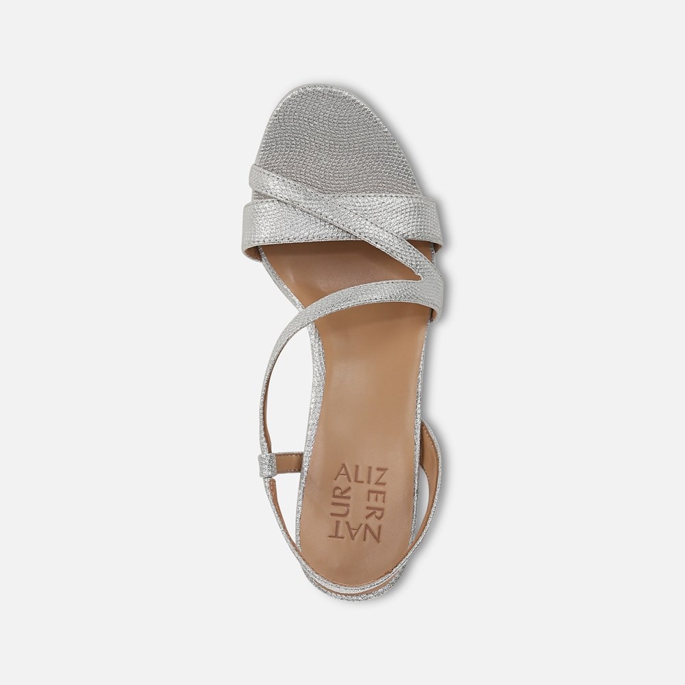 Naturalizer Abby Dress Sandal - Silver Faux Leather Naturalizer Abby Dress Sandal - Silver Faux Leather