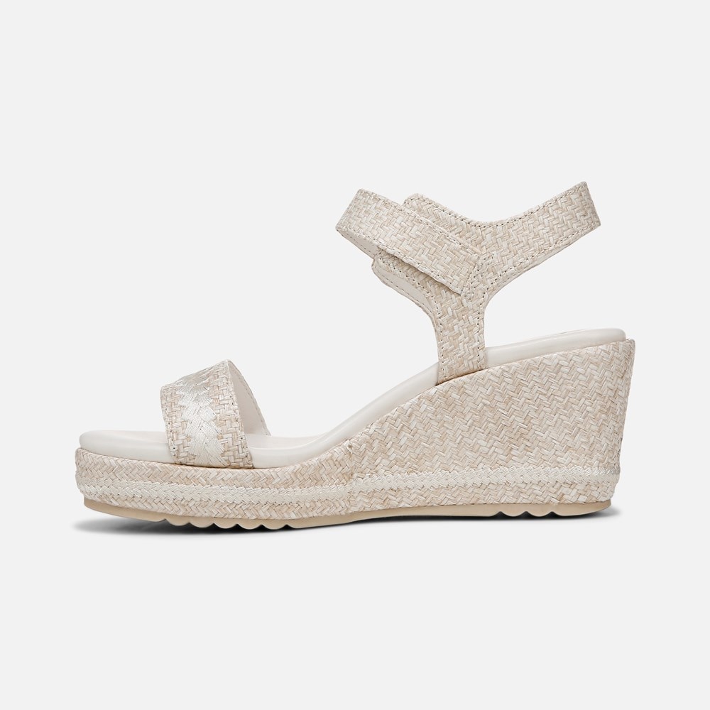 Naturalizer Stella Wedge Sandal - Eggshell Beige Raffia Naturalizer Stella Wedge Sandal - Eggshell Beige Raffia
