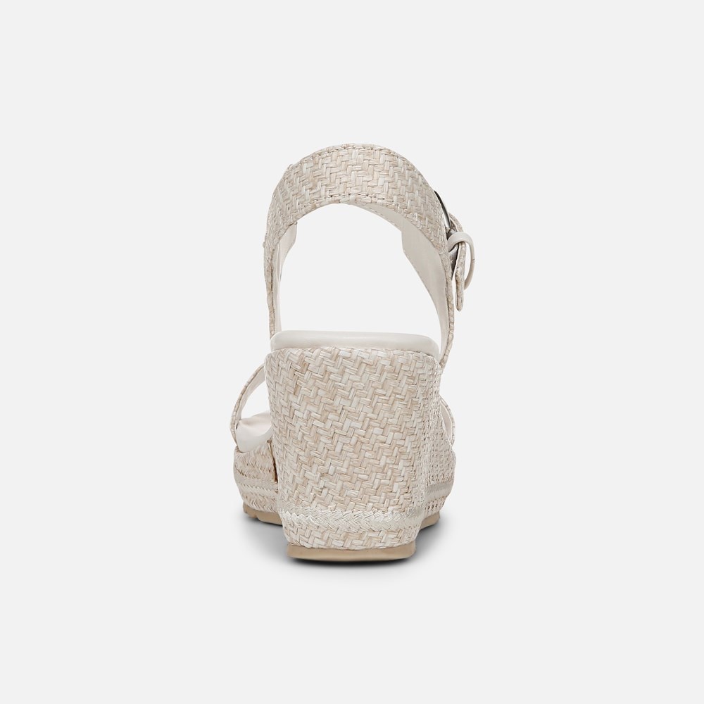 Naturalizer Stella Wedge Sandal - Eggshell Beige Raffia Naturalizer Stella Wedge Sandal - Eggshell Beige Raffia