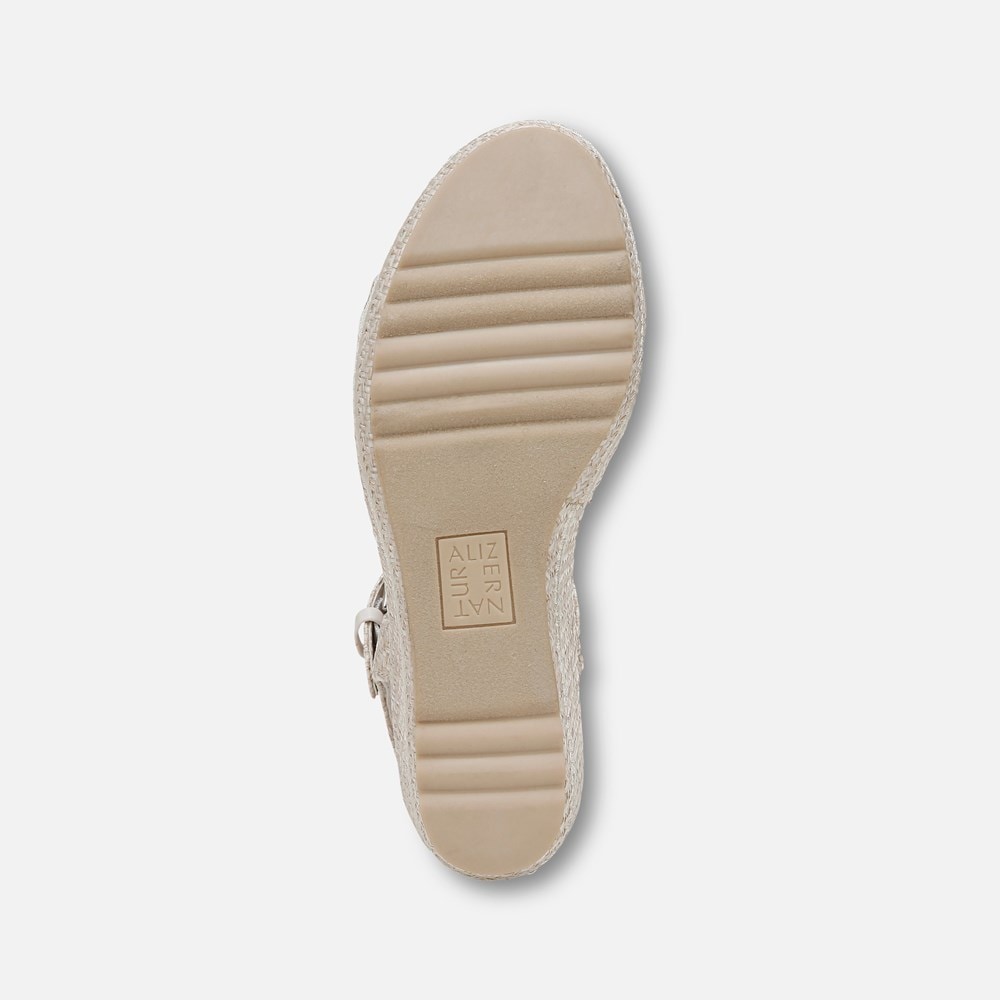 Naturalizer Stella Wedge Sandal - Eggshell Beige Raffia Naturalizer Stella Wedge Sandal - Eggshell Beige Raffia