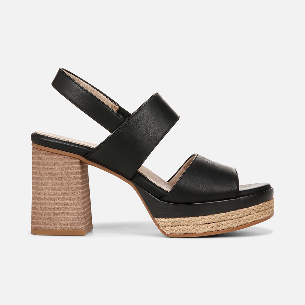 Naturalizer SOUL Holly Sandal - Black Faux Leather Naturalizer SOUL Holly Sandal - Black Faux Leather