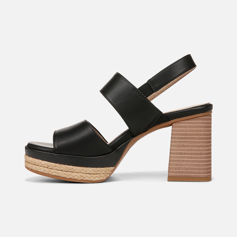 Naturalizer SOUL Holly Sandal - Black Faux Leather Naturalizer SOUL Holly Sandal - Black Faux Leather
