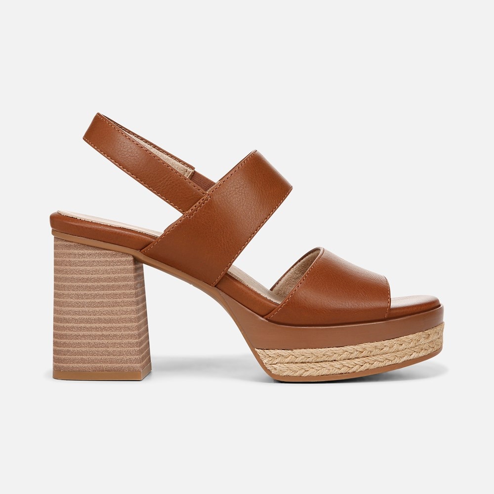 Naturalizer SOUL Holly Sandal - Mid Brown Faux Leather Naturalizer SOUL Holly Sandal - Mid Brown Faux Leather