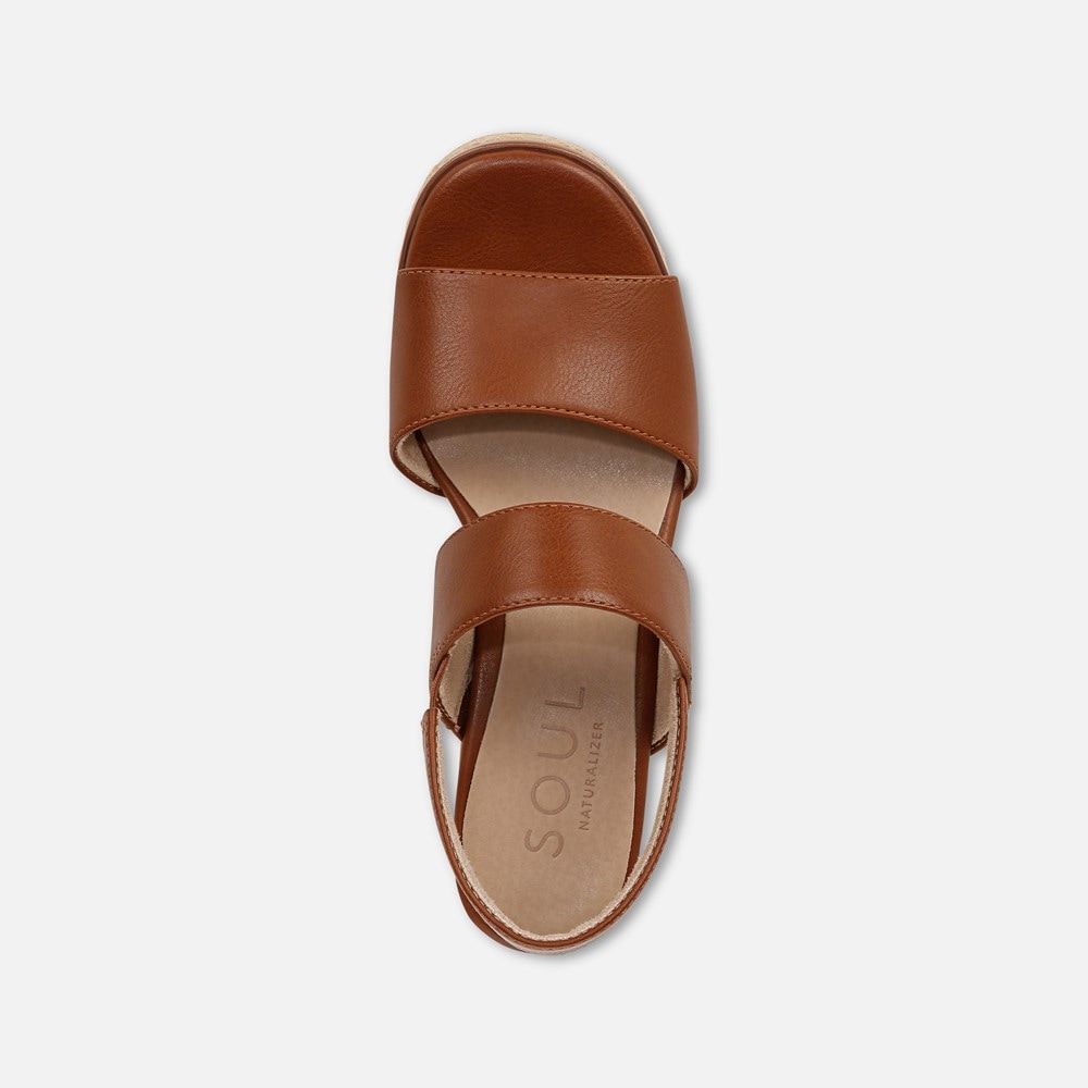 Naturalizer SOUL Holly Sandal - Mid Brown Faux Leather Naturalizer SOUL Holly Sandal - Mid Brown Faux Leather