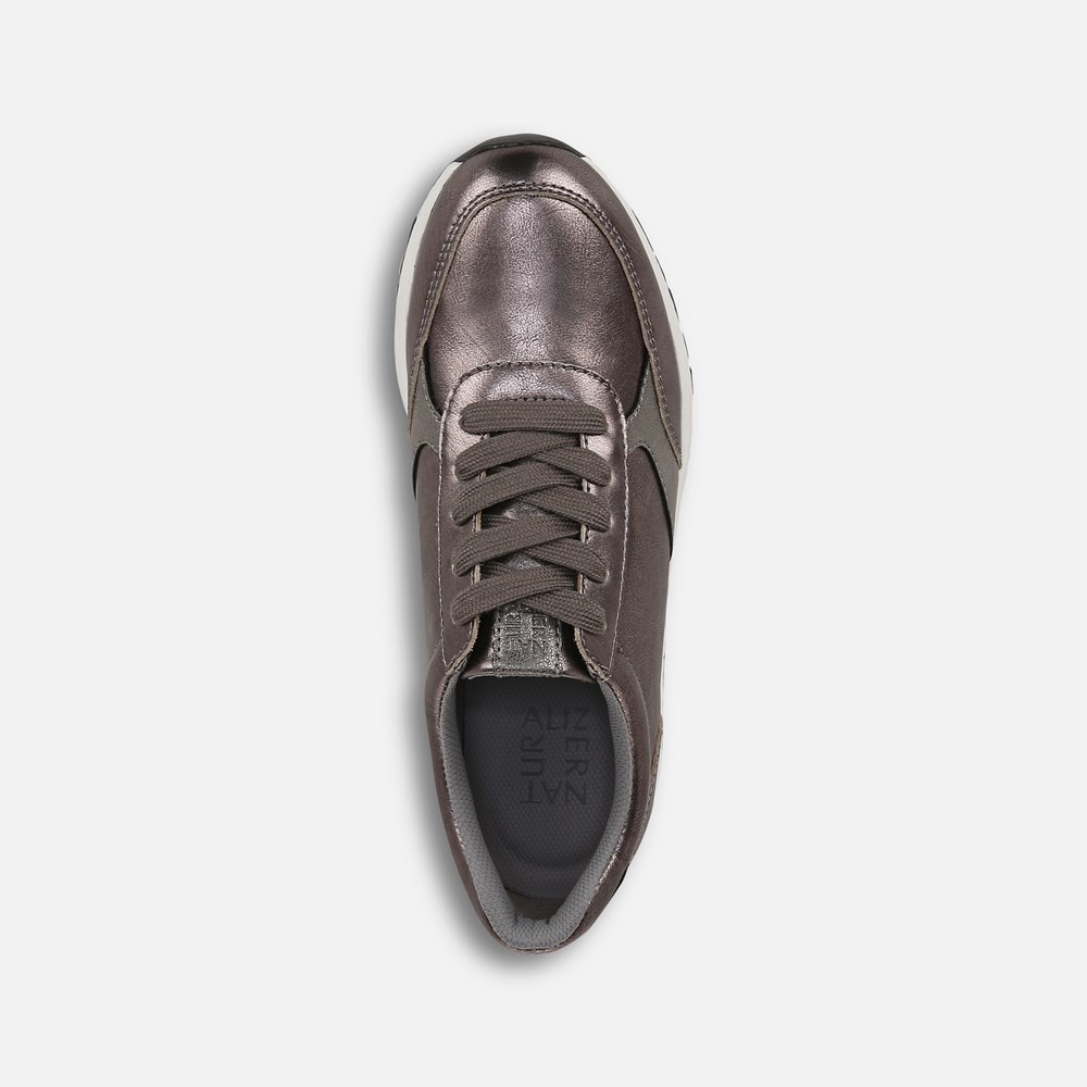Naturalizer Shay Lace Up Sneaker - Pewter Leather Naturalizer Shay Lace Up Sneaker - Pewter Leather