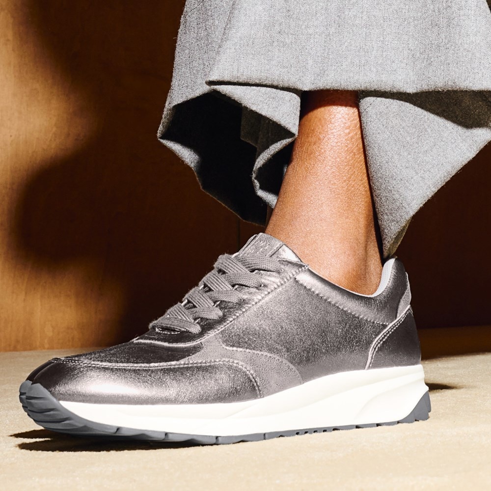 Naturalizer Shay Lace Up Sneaker - Pewter Leather Naturalizer Shay Lace Up Sneaker - Pewter Leather