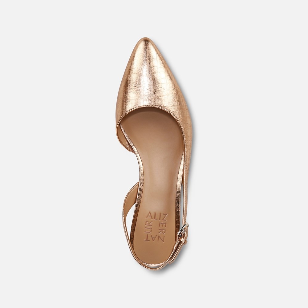 Naturalizer Banks Pointed Toe Flat - Champagne Leather Naturalizer Banks Pointed Toe Flat - Champagne Leather