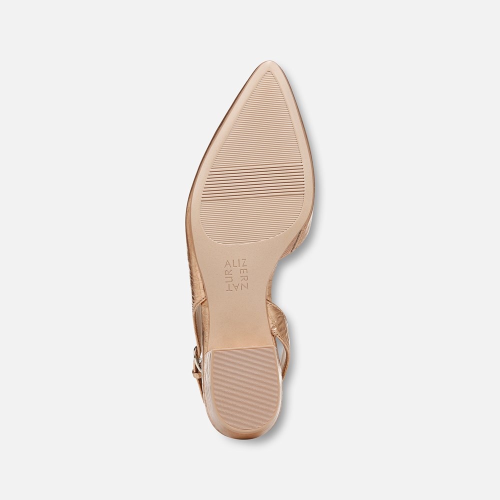 Naturalizer Banks Pointed Toe Flat - Champagne Leather Naturalizer Banks Pointed Toe Flat - Champagne Leather