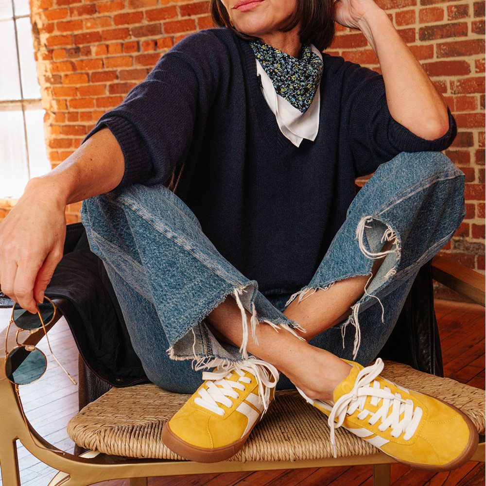 Naturalizer Medina Lace Up Sneaker - Spicy Yellow Nubuck Naturalizer Medina Lace Up Sneaker - Spicy Yellow Nubuck