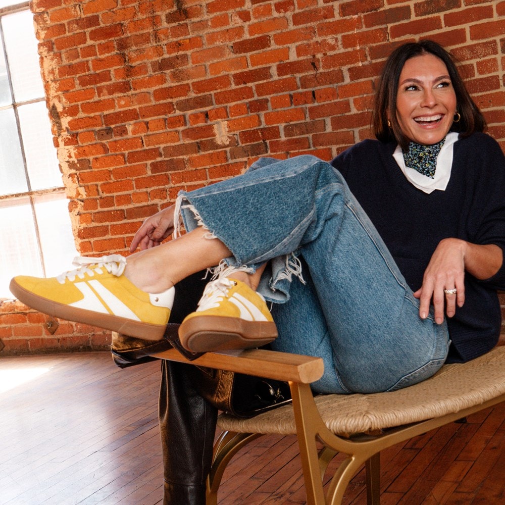 Naturalizer Medina Lace Up Sneaker - Spicy Yellow Nubuck Naturalizer Medina Lace Up Sneaker - Spicy Yellow Nubuck