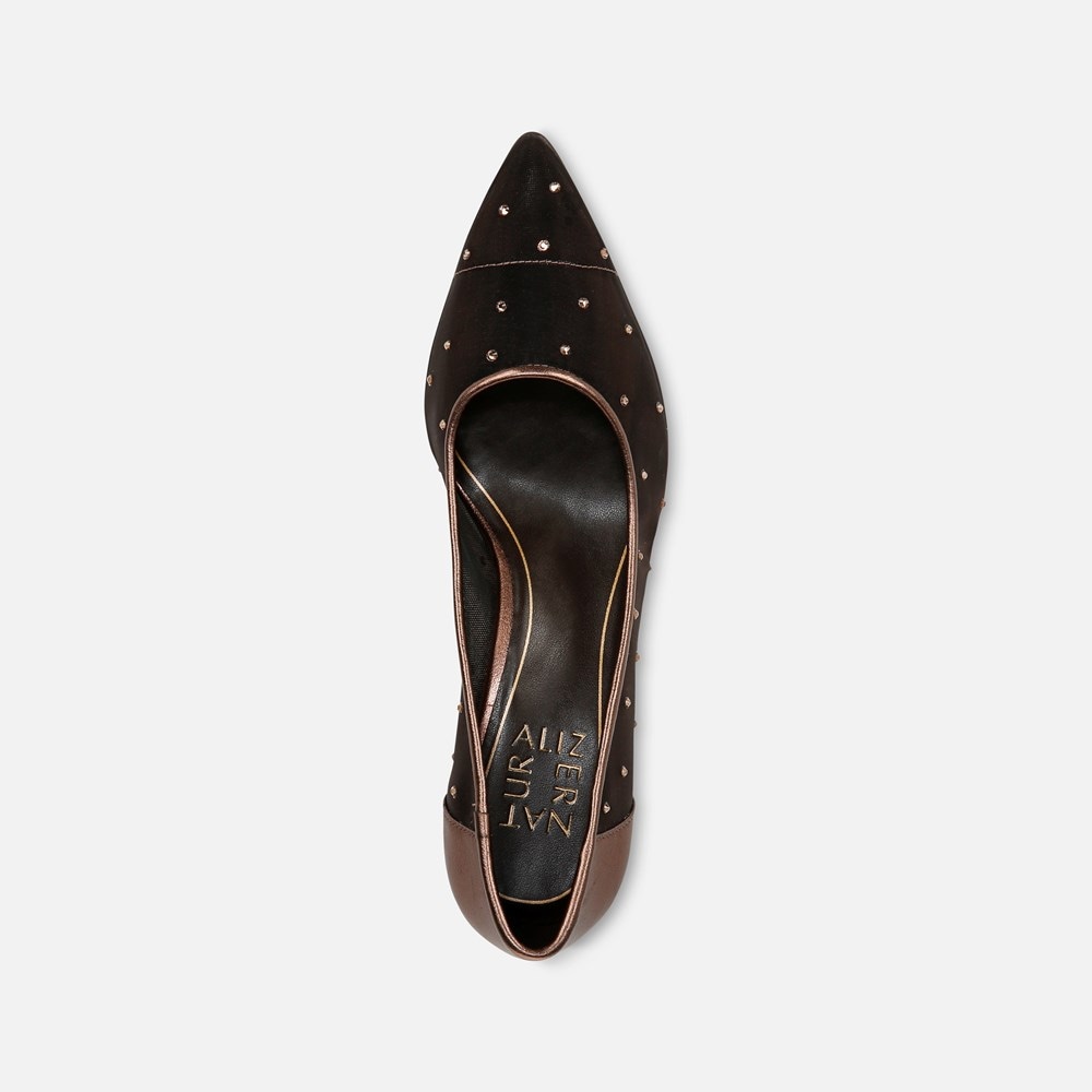 Naturalizer Everly Pump - Chocolate Bar Faux Leather \\u0026 Mesh