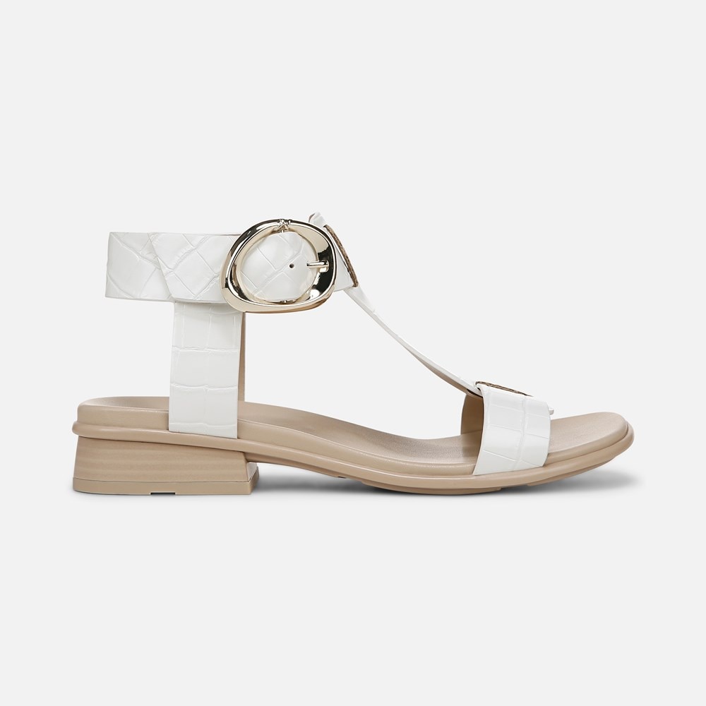 Naturalizer Brandy Sandal - White Faux Leather Naturalizer Brandy Sandal - White Faux Leather