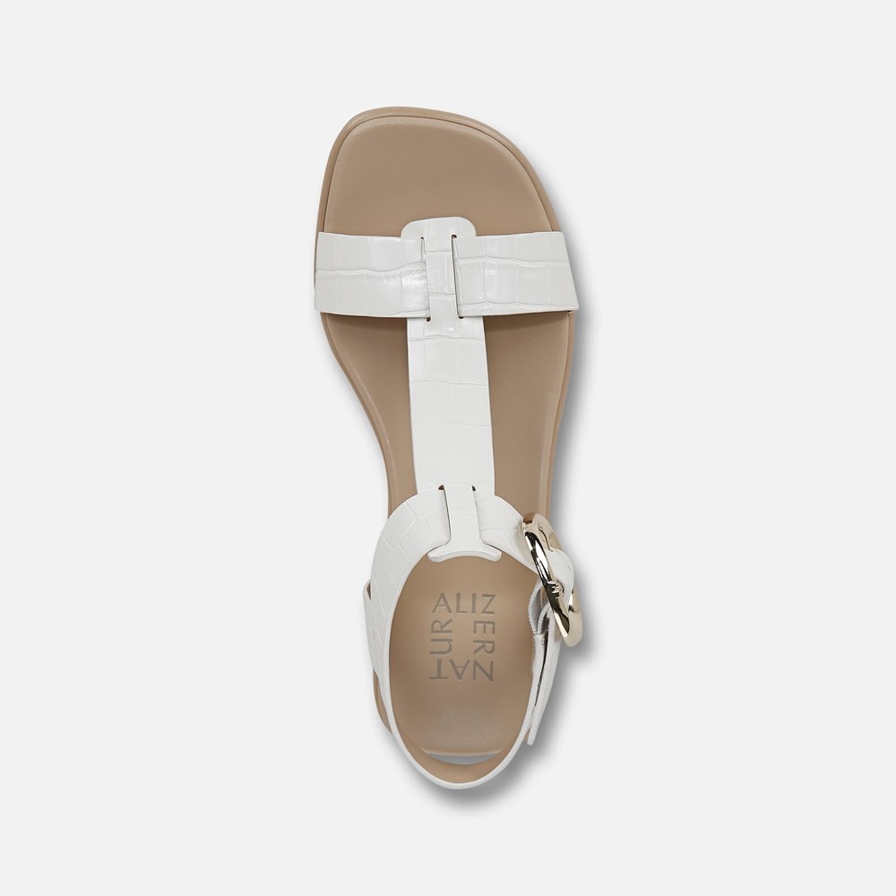 Naturalizer Brandy Sandal - White Faux Leather Naturalizer Brandy Sandal - White Faux Leather