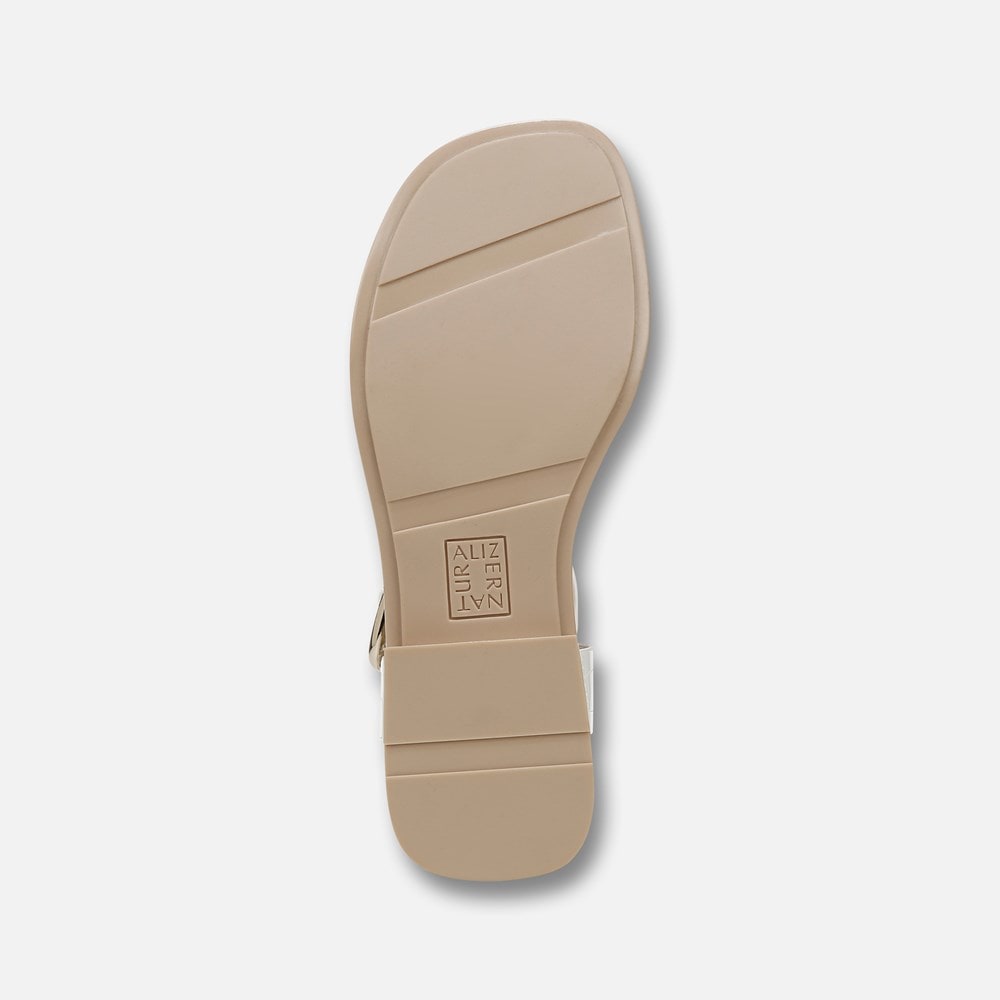 Naturalizer Brandy Sandal - White Faux Leather Naturalizer Brandy Sandal - White Faux Leather
