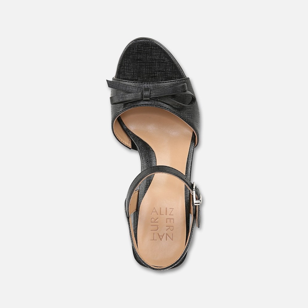 Naturalizer Deandra Dress Sandal - Black Faux Leather Naturalizer Deandra Dress Sandal - Black Faux Leather