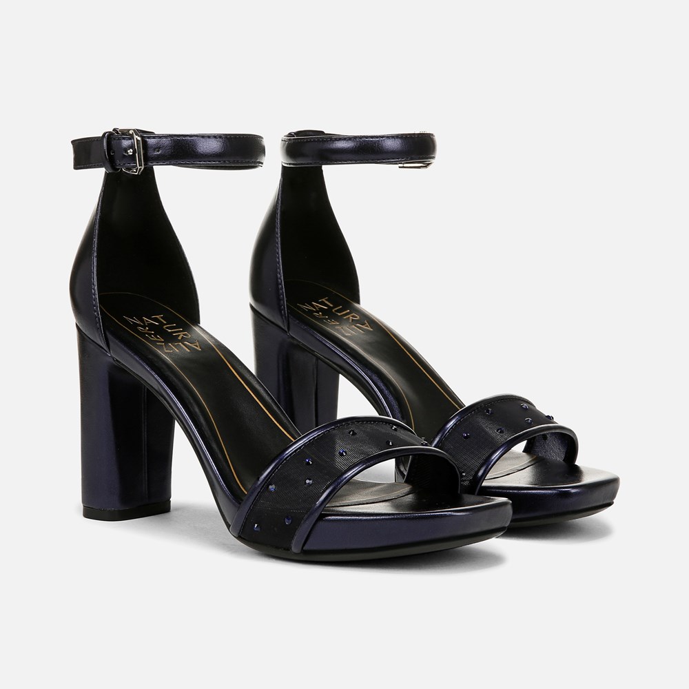 Naturalizer Joy Dress Sandal - Midnight Blue Leather Naturalizer Joy Dress Sandal - Midnight Blue Leather