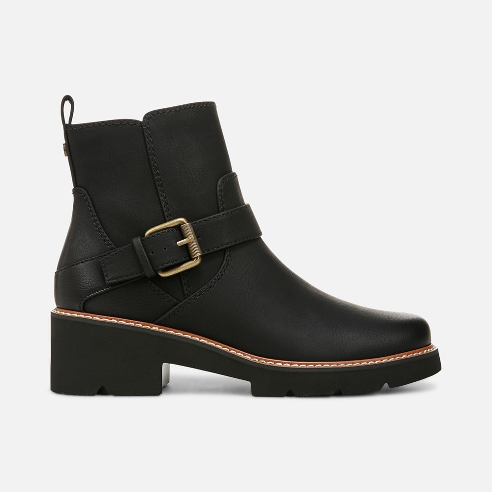 Naturalizer Cabaret Moto Boot - Black Faux Leather Naturalizer Cabaret Moto Boot - Black Faux Leather