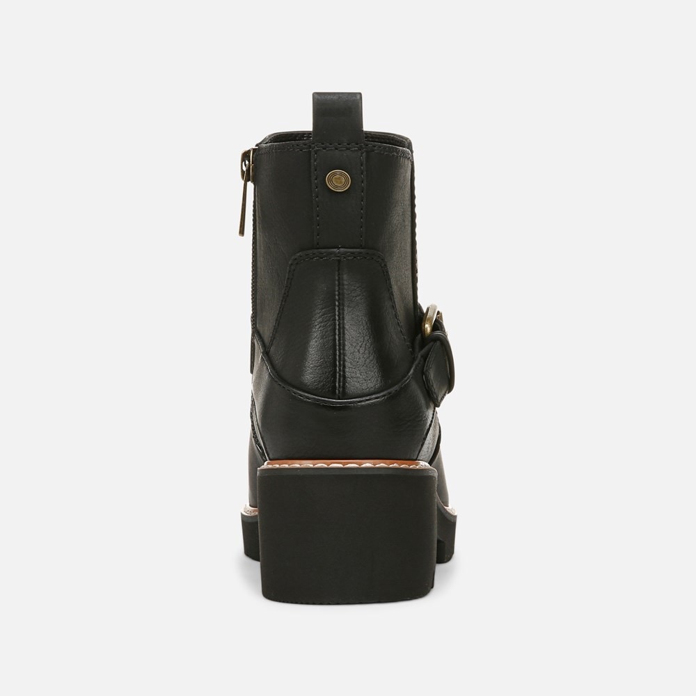 Naturalizer Cabaret Moto Boot - Black Faux Leather Naturalizer Cabaret Moto Boot - Black Faux Leather